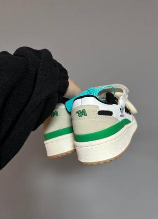 Кросівки adidas forum 84 low beige green black3 фото