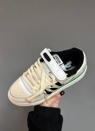 Кросівки adidas forum 84 low beige green black6 фото