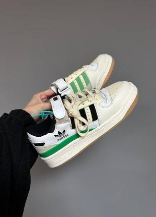 Кросівки adidas forum 84 low beige green black2 фото