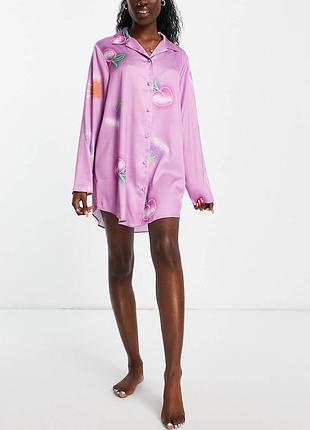 Фіолетова неонова нічна сорочка для сну від asos