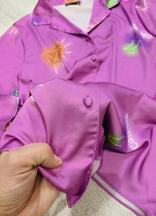 Фіолетова неонова нічна сорочка для сну від asos7 фото