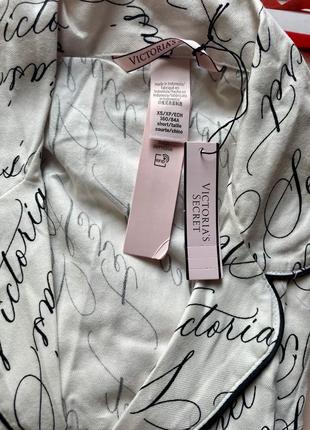 Пижама victoria's secret flannel long pajama set white vs script6 фото