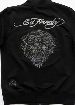 Кофта на замке с тигром на спине ed hardy3 фото