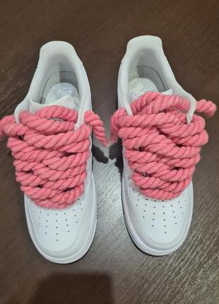 Original 41,42 air force 1 rope laces pink