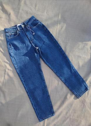 Нові джинси mom темно сині висока посадка1 фото