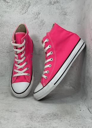 Кеди рожеві converse chuck taylor all star neon pink