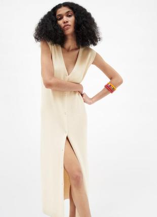 Сукня максі на гудзиках zara,p. l