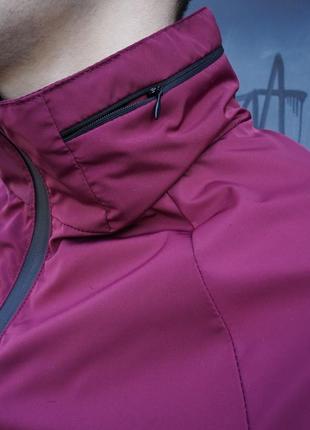 Мужская бордовая ветровка с капюшоном s-xl базовая легкая спортивная куртка весна осень3 фото