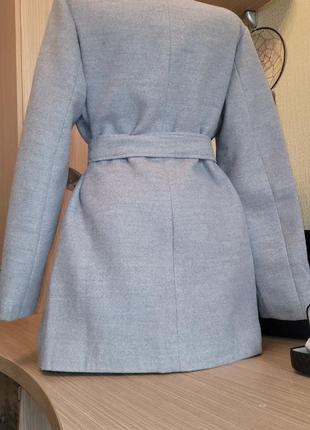 Жіноче пальто, нове, модне, вовняне, сіре5 фото