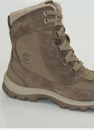Кожаные нубук водонепроницаемые ботинки timberland