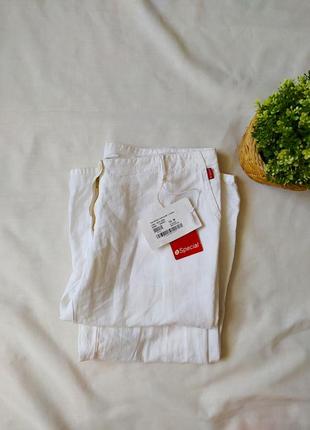 Білі штани з низькою посадкою в кльош2 фото
