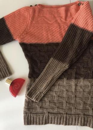 Теплый свитер вязаный, осень-зима6 фото