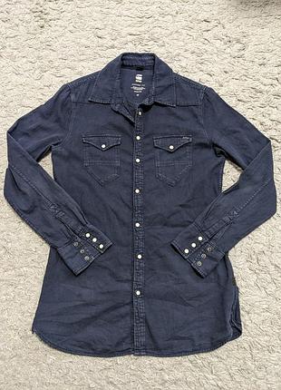 Сорочка g star tacoma straight shirt wmn, size xs, плечі  37, підпахви 46, руеав від плеча 56 довжина 71