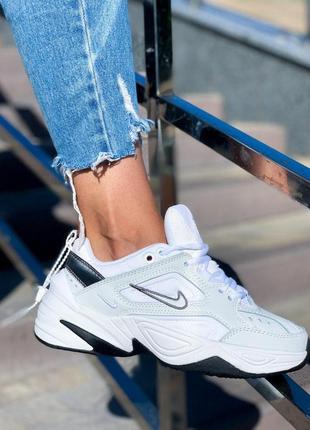 Nike m2k tekno жіночі шкіряні кросівки найк в білому кольорі (36-40)💜4 фото