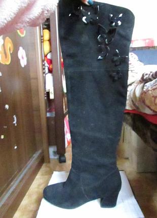 Ботфорты замшевые евро зима