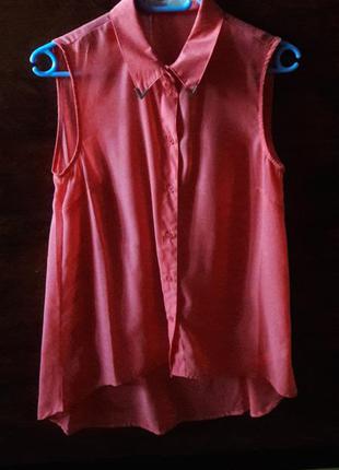 Блузка персикового цвета (без рукавов)1 фото