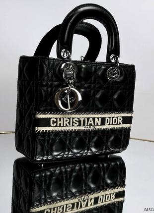 Сумка чорна christian dior1 фото