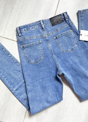 Джинсы скинни , модный коттон, высокая посадка zara