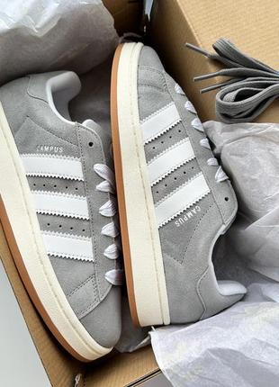 Adidas original campus 00s grey white hq8707 / кроссовки серые кампус