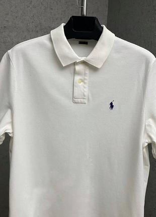 Белая футболка поло polo ralph lauren3 фото