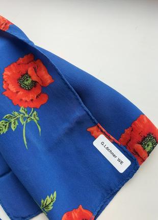 Красивий фірмовий шовковий шарф cristian fischbacher! оригінал!5 фото