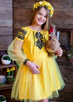 Вышиванка платье для девочки "грация"1 фото