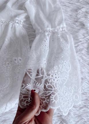 Мереживна сукня від zara, сукня із мережива, біла сукні міні, романтична сукня, літнє плаття, літня сукня2 фото