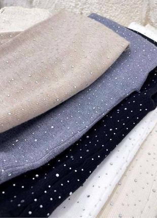 Женские лосины леггинсы со стразами каменями рубчик весна демисезон