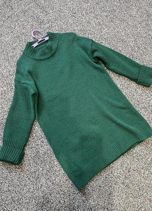 Зелений светр, туніка, кофта