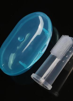 Детская силиконовая зубная щетка для десен , прорезыватель на палец6 фото