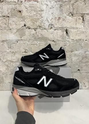 Кроссовки new balance 990 v4 черные оригинал новые кроссовки