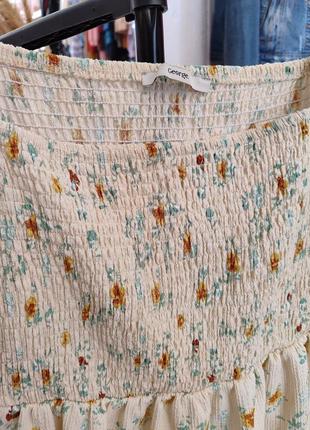Кофтинка блуза з об'ємним рукавом у квітковий принт2 фото