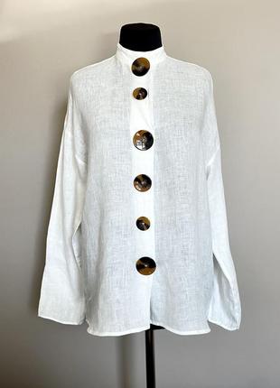 Сорочка блуза zara 100% льон2 фото