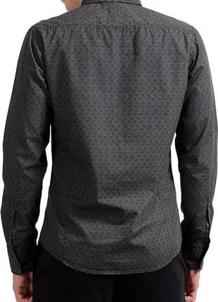 Шикарная мужская рубашка серого цвета в принт пейсли hugo boss slim fit made in bangladesh3 фото