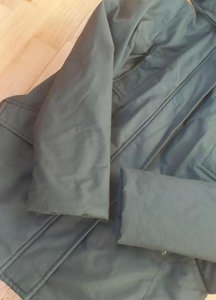 Зимняя куртка пуховик hallhuber парка хаки с капюшоном s дутик пуфер6 фото