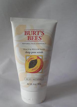 Burt´s bees персиковый скраб для глубокого очищения пор (114 гр.).2 фото