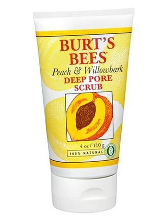 Burt´s bees персиковый скраб для глубокого очищения пор (114 гр.).1 фото