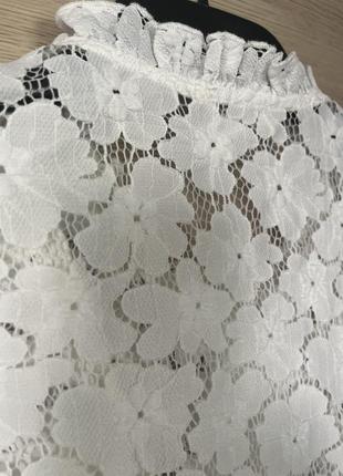 Блуза біла красива нарядна мереживна від дорогого бренду monsoon7 фото