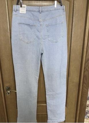 Новые светлые модные джинсы с разрезами снизу 50-52 р2 фото