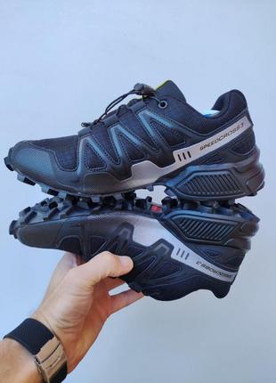 Мужские кроссовки salomon speedcross grid black&silver 41-453 фото