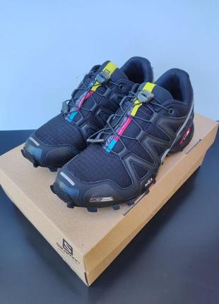 Мужские кроссовки salomon speedcross grid black&silver 41-452 фото