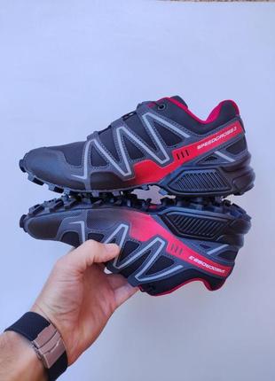 Мужские кроссовки salomon speedcross black&red 41-453 фото