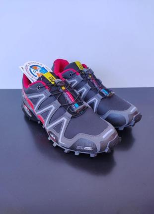 Мужские кроссовки salomon speedcross black&red 41-459 фото