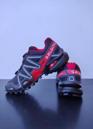 Мужские кроссовки salomon speedcross black&red 41-457 фото