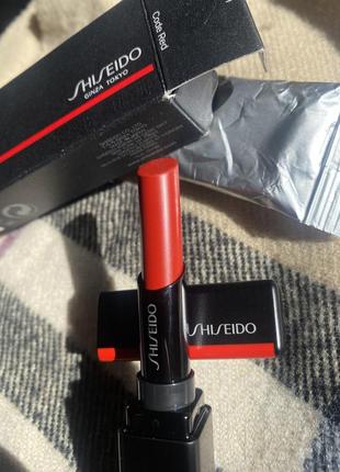 Помада для губ shiseido visionairy gel lipstick, 221 code red, 1.6 г