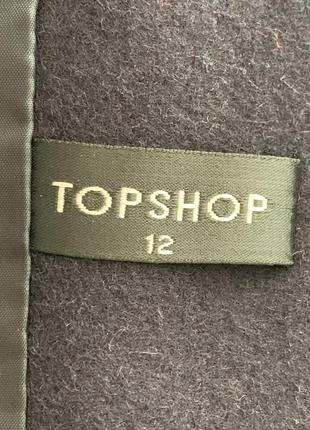 Topshop двобортне вовняне півпальто.7 фото