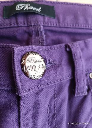 Phard брюки брендові коттонові денім фіолетові3 фото