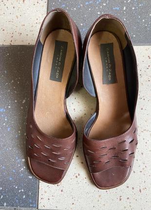 Шкіряні туфлі босоніжки італія italy2 фото