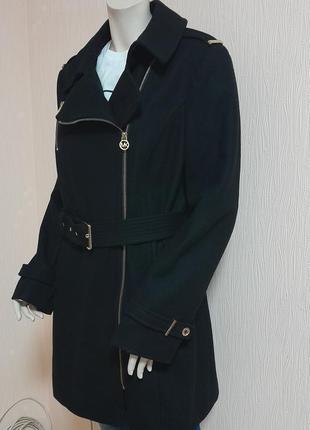 Шикарное шерстяное пальто чёрного цвета michael kors, 💯 оригинал, молниеносная отправка3 фото