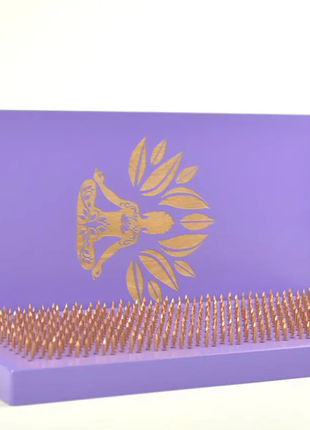 Доска садху динамическая для начинающих с медными гвоздями morebi "lotus " фиолетовый, шаг 10 мм jb-